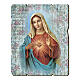 Quadro em madeira moldada gancho no verso Coração Imaculado de Maria 35x30 cm s1