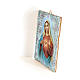 The Immaculate Heart of Mary moulded wood painting with hook on the back 35x30 cm s2