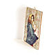 Our Lady with Baby Jesus of Ferruzzi painting in moulded wood with hook on the back 35x30 cm s2