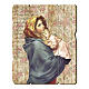 Our Lady with Baby Jesus of Ferruzzi painting in moulded wood with hook on the back 35x30 cm s1