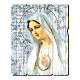 Our Lady of Fatima painting in moulded wood with hook on the back 35x30 cm s1
