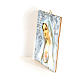 Our Lady of Fatima painting in moulded wood with hook on the back 35x30 cm s2