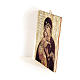 Quadro in Legno Sagomato gancio retro Icona Madonna di Vladimir 35x30 s2