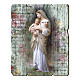 Quadro in Legno Sagomato gancio retro Madonna Divina Innocenza 35x30 s1