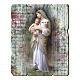 Our Lady of Divine Innocence painting in moulded wood with hook on the back 35x30 cm s1
