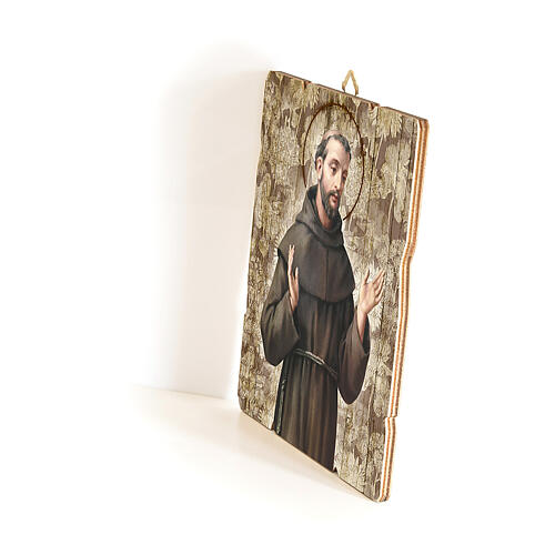 Bild aus Holz retro Franz von Assisi, 35x30 cm 2