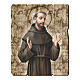 Saint Francis of Assisi painting in moulded wood with hook on the back 35x30 cm s1