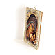 Cadre en bois profilé crochet arrière icône Vierge de Kiko 35x30 cm s2