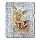 Saint Archangel Micheal painting in moulded wood with hook on the back 35x30 cm s1