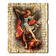 Saint Archangel Micheal painting in moulded wood with hook on the back 35x30 cm s4