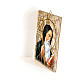 Saint Benedict painting in moulded wood with hook on the back 35x30 cm s2