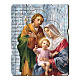 The Holy Family painting in moulded wood with hook on the back 35x30 cm s1