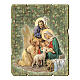 Cadre en bois profilé crochet arrière Nativité avec Ange 25x20 cm s1