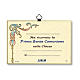 Impreso sobre madera Última Cena Diploma Primera Comunión ITA s3