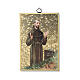 Bedruckte Holzplatte Franz von Assisi und Gebet des Heiligen Franziskus s1