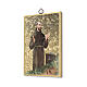 Bedruckte Holzplatte Franz von Assisi und Gebet des Heiligen Franziskus s2