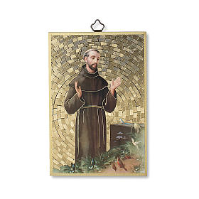 Saint Francis of Assisi woodcut with Simple Prayer ITALIAN