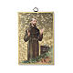 Saint Francis of Assisi woodcut with Simple Prayer ITALIAN s1