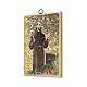 Saint Francis of Assisi woodcut with Simple Prayer ITALIAN s2