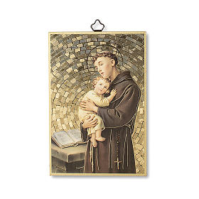 Saint Anthony of Padua woodcut with Prayer ITALIAN