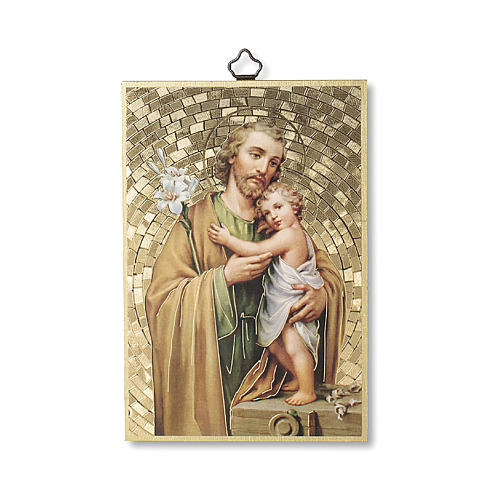 Saint Joseph woodcut with Prayer ITALIAN 1