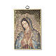 Impreso sobre madera Virgen de Guadalupe Oración ITA s1