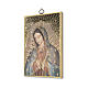Impreso sobre madera Virgen de Guadalupe Oración ITA s2