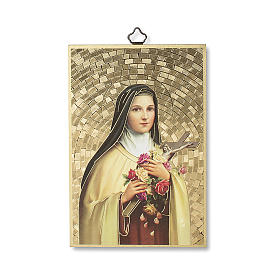 Nadruk na drewnie Święta Teresa z Lisieux Modlitwa do Świętej Teresy IT