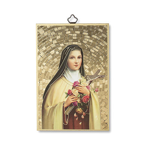 Nadruk na drewnie Święta Teresa z Lisieux Modlitwa do Świętej Teresy IT 1