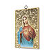 Bedruckte Holzplatte Unbeflecktes Herz Maria und Gebet auf der Rückseite s2