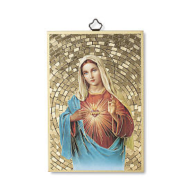 Nadruk na drewnie Niepokalane Serce Maryi Witaj Królowo IT