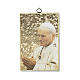 Bedruckte Holzplatte Johannes Paul II und Gebet auf der Rückseite s1
