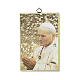 Saint John Paul II woodcut with Prayer for Peace ITALIAN s1