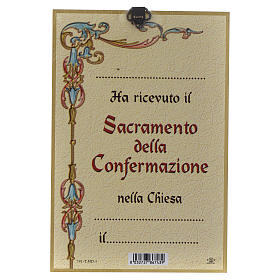 Impression sur bois Saint Esprit Souvenir de la Confirmation ITA