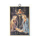 Holy Family woodcut with You Come Down from the Stars prayer s1