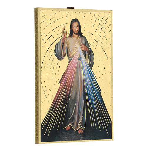 Impressão na madeira Cristo Misericordioso Terço da Divina Misericórdia ITA 4