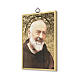 Impression sur bois Padre Pio Prière à Padre Pio ITA s2