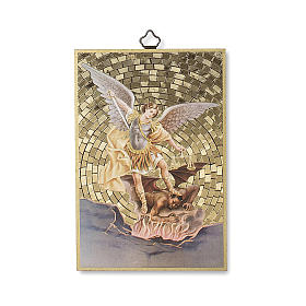 Saint Archangel Micheal woodcut