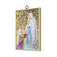 Impreso sobre madera Aparición de Lourdes con Bernadette s2