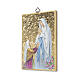 Impressão na madeira Aparição de Lourdes com Bernadette s2