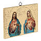 Bedruckte Holzplatte Heiligstes Herz Jesu und Maria s2