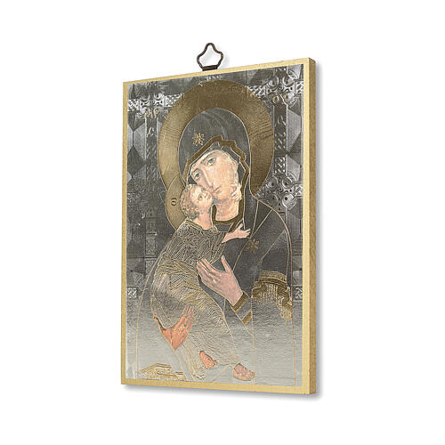 Bedruckte Holzplatte Gottesmutter von Wladimir 2