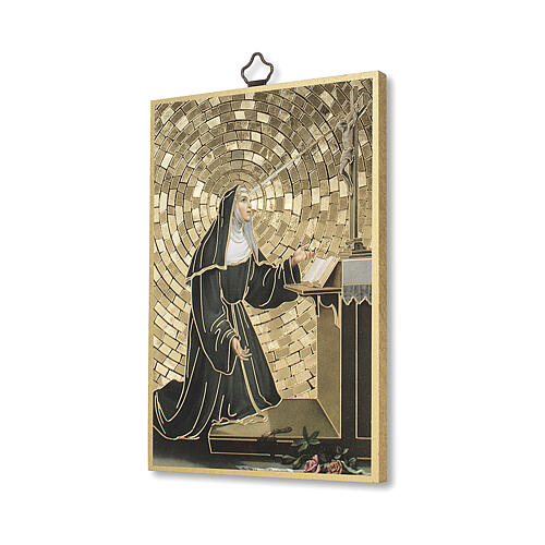 Bedruckte Holzplatte Heilige Rita von Cascia 2