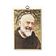 Impressão na madeira Padre Pio s1