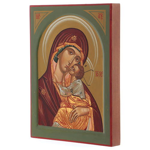 Icône peinte à la main Italie Mère de Dieu de Tendresse Monastère de Montesole 2