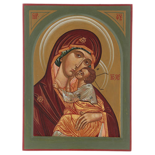 Vladimir Mother of God icon handpainted in the monastery of Montesole in Italy 1
