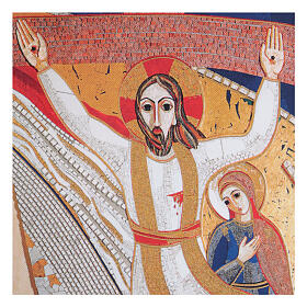 Quadros, Estampas, Manuscritos Iluminados: Quadro impressão Crucificação de Rupnik 5x10 cm