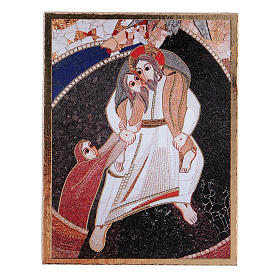 Tableaux, gravures, manuscrit enluminé: Cadre Bon Pasteur 5x5 cm Rupnik