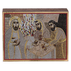 Tableaux, gravures, manuscrit enluminé: Cadre 5x5 cm Cène de Rupnik