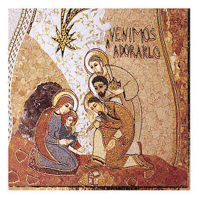 Quadri, stampe, codici miniati: Adorazione dei Magi Rupnik stampa 5X5 cm Quadri, stampe, codici miniati: Adorazione dei Magi Rupnik stampa 5X5 cm